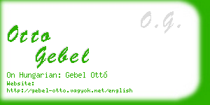 otto gebel business card
